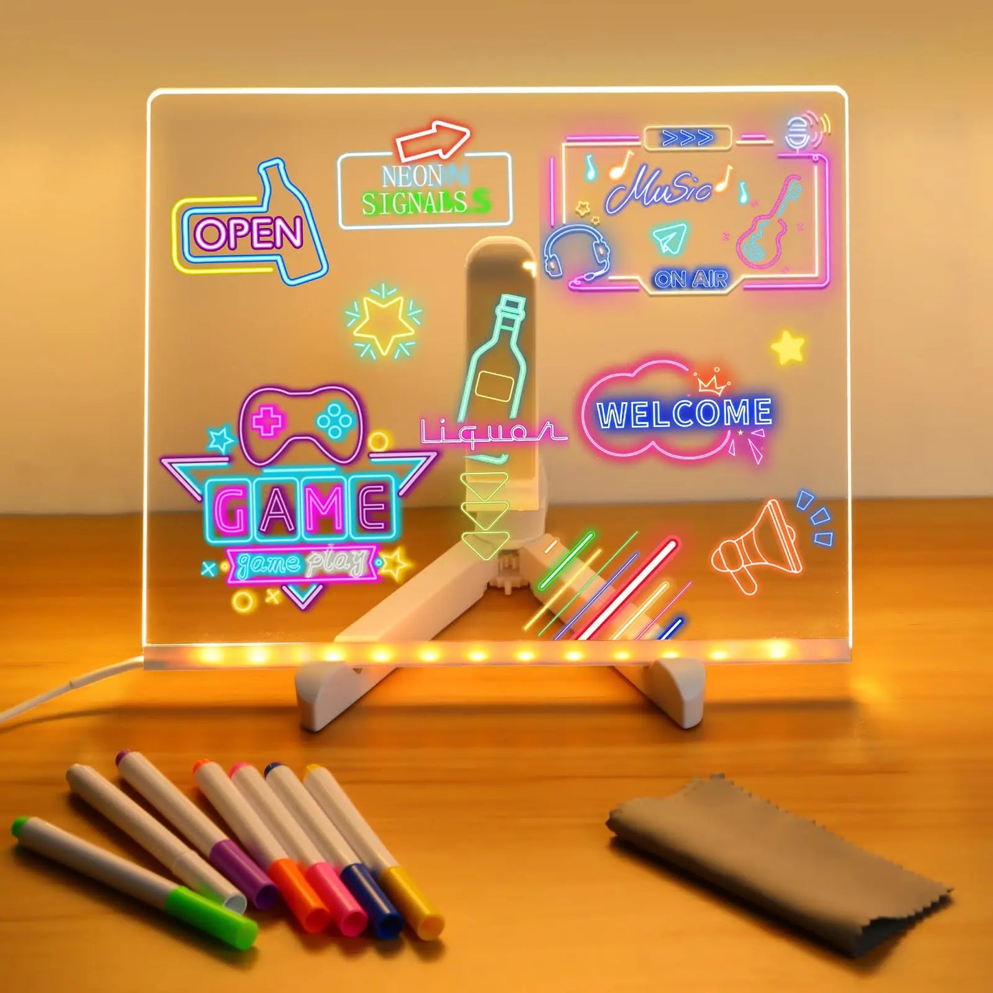Tableau de Notes LED Magique - Planche Lumineuse en Acrylique pour Enfants